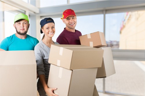 Removals Man with Van assisting with moving boxes