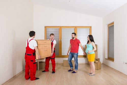 Map highlighting areas serviced by Removals Pimlico