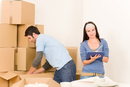 Professional movers assisting with the relocation process in Woodside