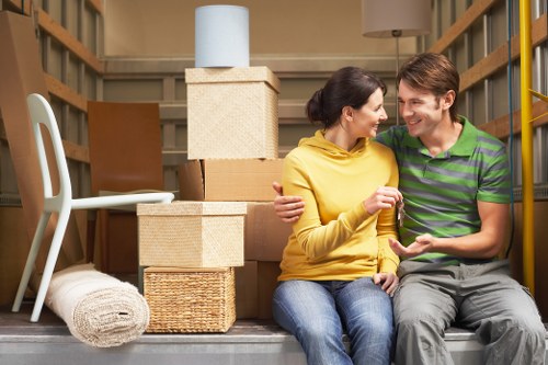 Removals Osterley team planning a move with clients