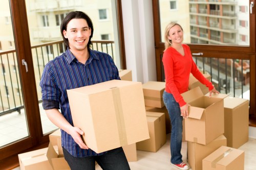 Team packing a residential home for a move